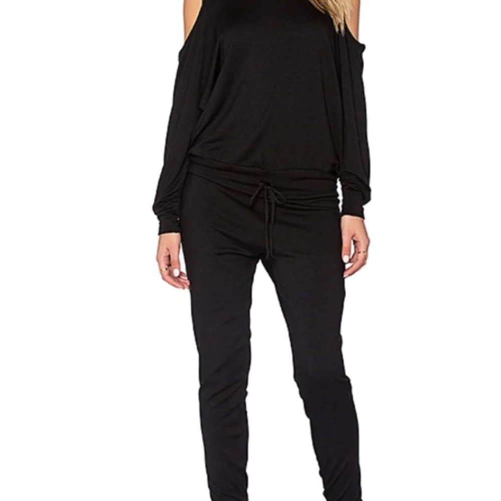Riller and Fount McKenzie Cold Shoulder Jumpsuit.